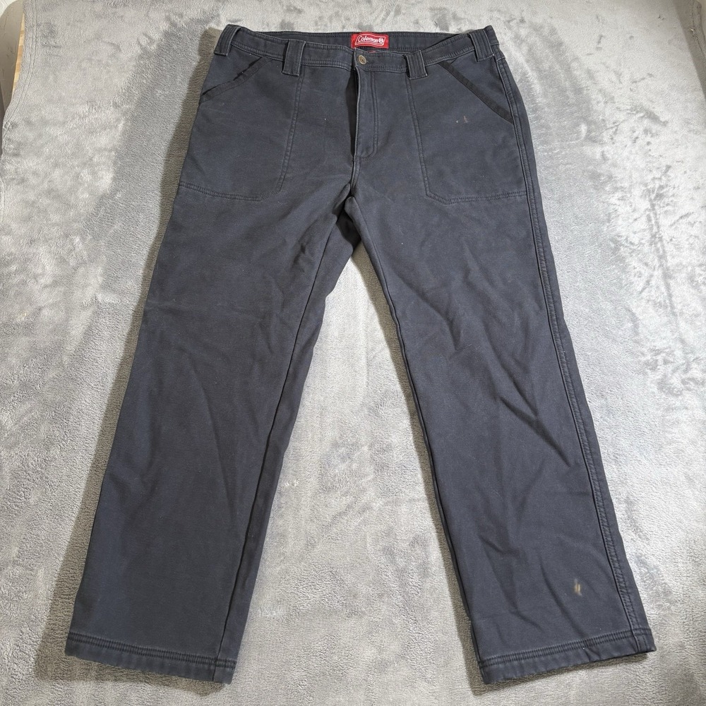 Coleman Pants Black Sherpa Lined 36x30 Winter Heavy Duty Workwear